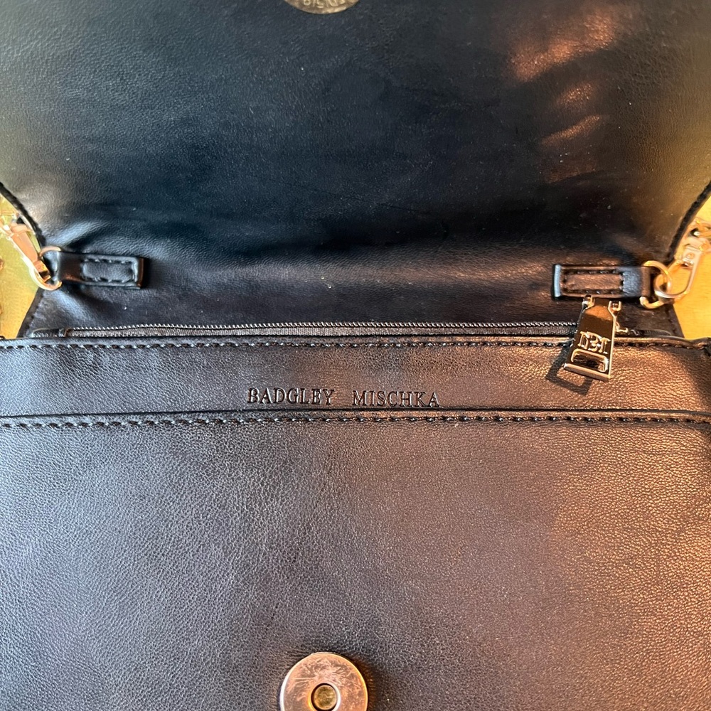 Badgley Mischka black Leather crossbody bag - Picture 12 of 13